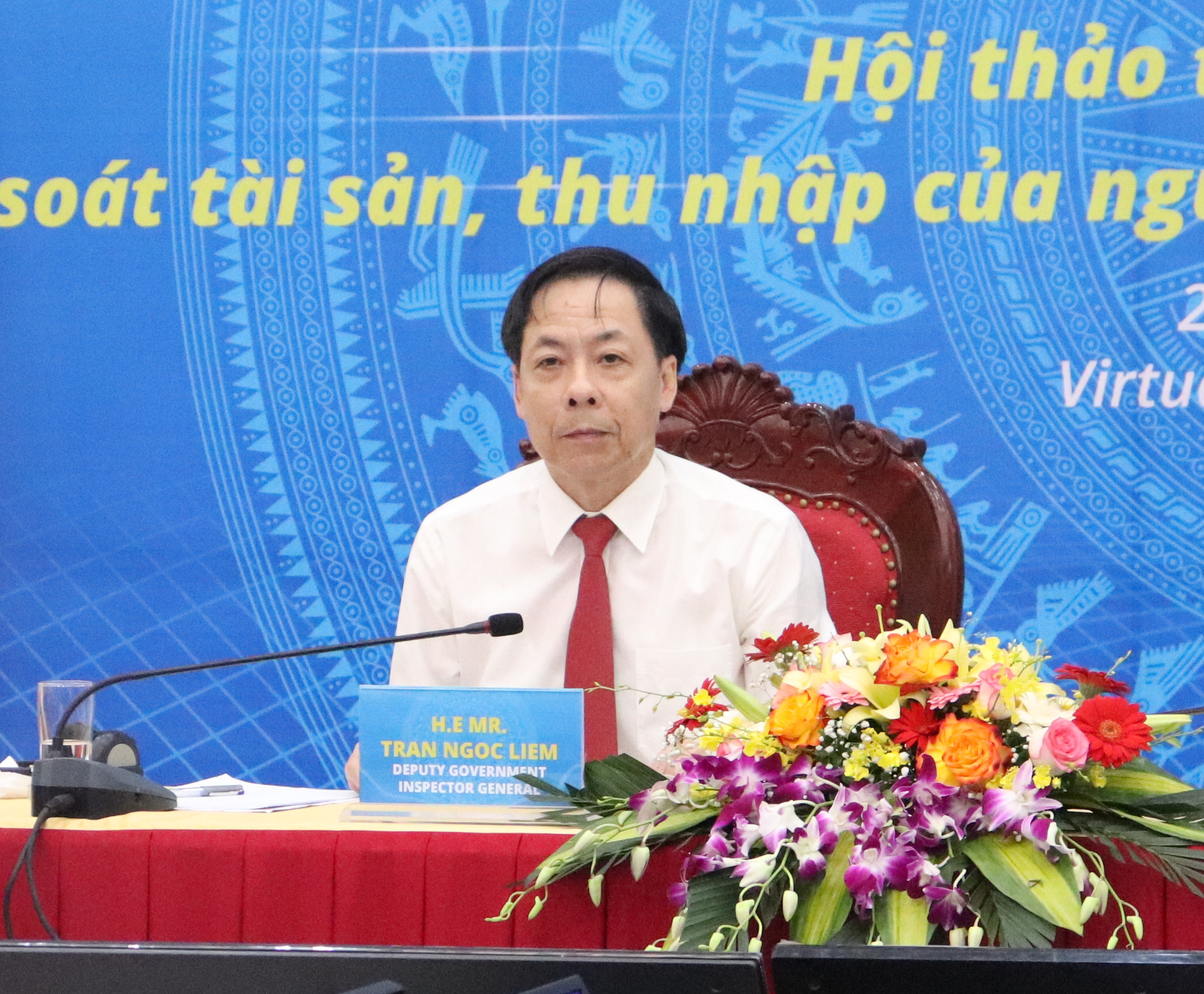 Phó Tổng Thanh tra Chính phủ Trần Ngọc Liêm phát biểu khai mạc Hội thảo. (Ảnh: Hoàng Minh)